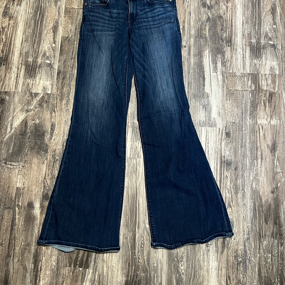 Express mid rise wide leg flare